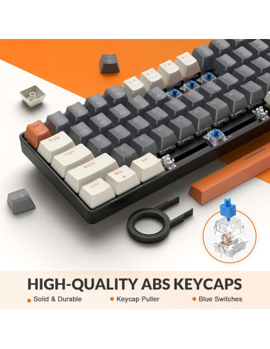 Teclado Mecánico Inalámbrico MAGIC-REFINER K68 68 Teclas