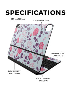 Funda Vinilo Floral Vintage para Apple Magic Keyboard 13" M2 2