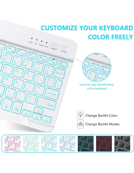 Funda de Teclado BESKY para iPad Pro 11" y Air 11" - Retroiluminado