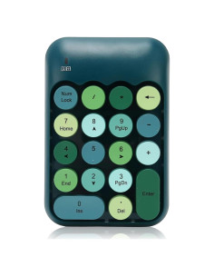 Teclado Numérico Inalámbrico Estink Verde Oscuro 18 Teclas