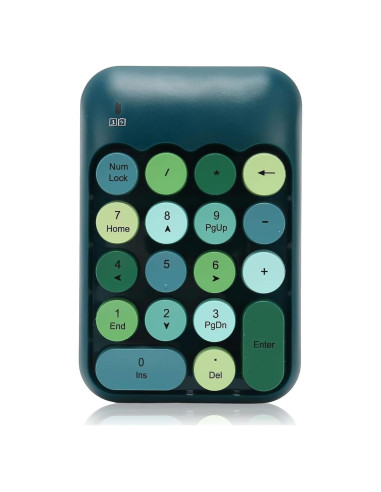 Teclado Numérico Inalámbrico Estink Verde Oscuro 18 Teclas
