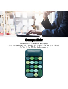 Teclado Numérico Inalámbrico Estink Verde Oscuro 18 Teclas 2