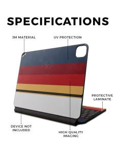 Funda Vinilo 3M para Apple Magic Keyboard iPad Air 11" 2024 - Líneas Vintage 2