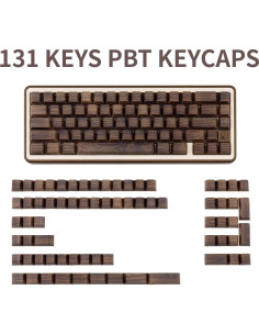 Teclas Personalizadas PBT TIMSEKER 131 Teclas Nogal Cherry 2