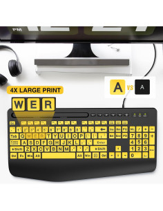 Teclado Ergonómico SABLUTE Amarillo con Reposamuñecas y Soporte 2