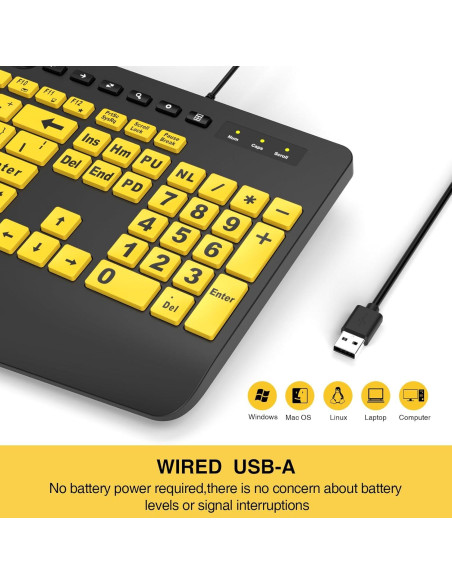 Teclado Ergonómico SABLUTE Amarillo con Reposamuñecas y Soporte Teclado Ergonómico SABLUTE Amarillo con Reposamuñecas y Soporte