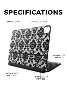 Funda Vinilo 3M para Apple Magic Keyboard iPad Air 11" 2024 - Damasco Vintage 2