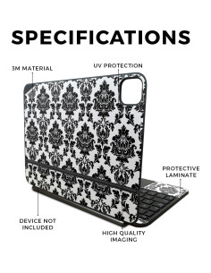 Funda Vinilo 3M para Apple Magic Keyboard iPad Pro 11" 2024 - Damasco Vintage 2