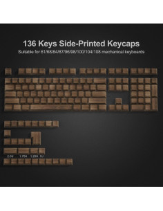 Juego de Teclas Dagaladoo Shine Through PBT 75% Nogal 2