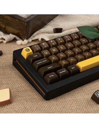 Juego de Teclas PBT Retro 140 Teclas Tema Chocolate GEKUCAP