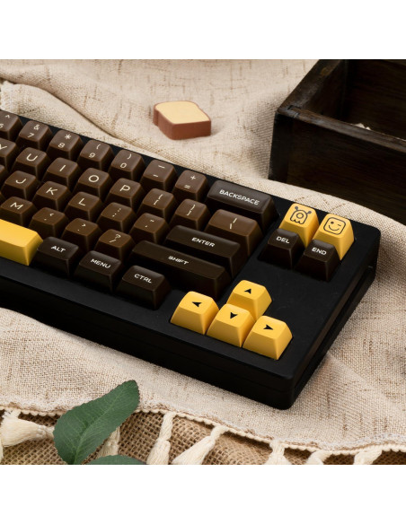 Juego de Teclas PBT Retro 140 Teclas Tema Chocolate GEKUCAP