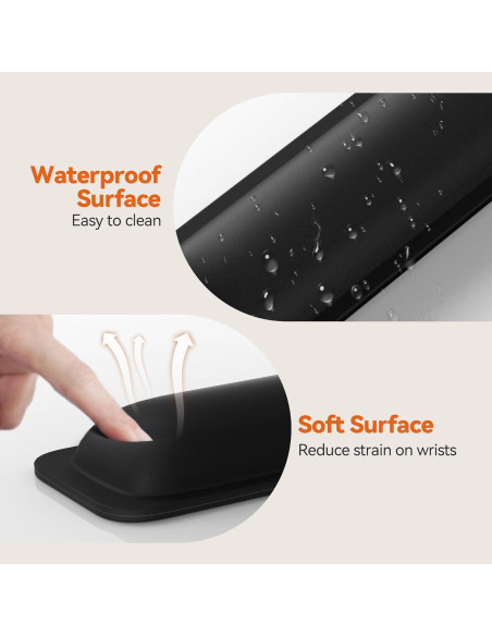 Reposamuñecas Ergonómico TECKNET Negro 43.2x8.4 cm
