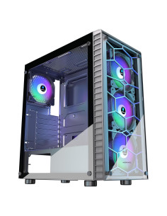 Caja de PC ATX MOROVOL R7 con 4 Ventiladores RGB Preinstalados