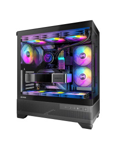 Caja de PC ATX Okinos Aqua 7 Negra con Ventiladores ARGB