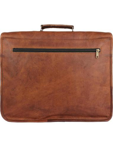 Bolsa de mensajero de cuero The Vintage Stuff 40.64 cm