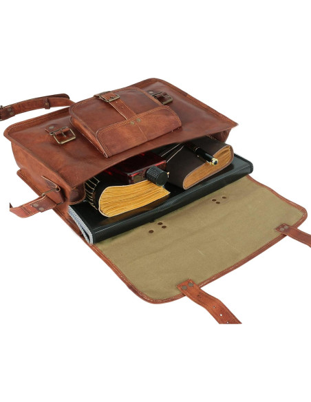 Bolsa de mensajero de cuero The Vintage Stuff 40.64 cm