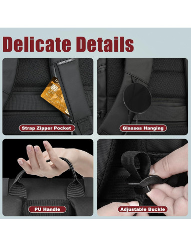 Mochila HK Impermeable para Laptop 15.6" - 18L - Negro