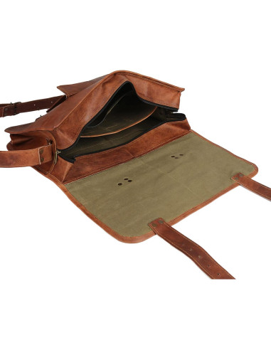 Bolsa de mensajero de cuero The Vintage Stuff 40.64 cm