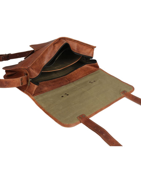 Bolsa de mensajero de cuero The Vintage Stuff 40.64 cm