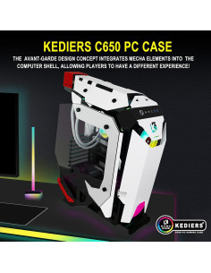 Caja de PC KEDIERS C650 ATX Gaming con Vidrio Templado 2