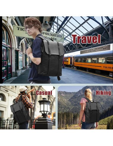 Mochila HK Impermeable para Laptop 15.6" - 18L - Negro