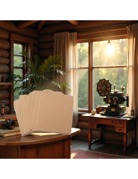 25 Sobres de Papel Kraft Marrón Retro para CD/DVD 13x13 cm