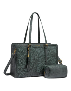Bolsa para Portátil LOVEVOOK Verde Grabado 17.3" Mujer