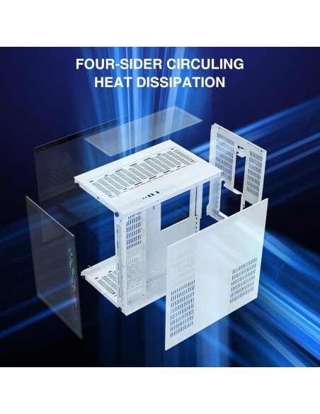 Caja de PC Gaming GIM ATX Blanca con Vidrio Templado y RGB