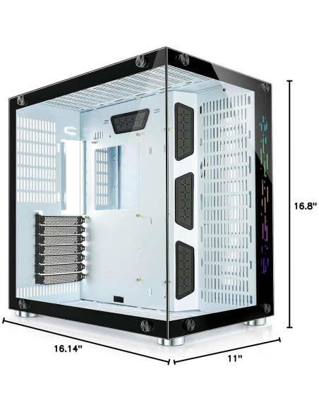 Caja de PC Gaming GIM ATX Blanca con Vidrio Templado y RGB