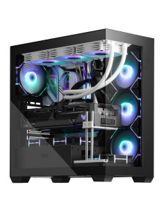 Caja de PC Mid-Tower ATX darkFlash DS900 con 4 Ventiladores ARGB