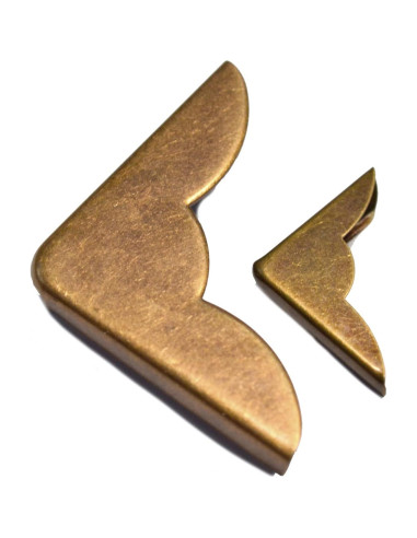 20 Protectores de Esquinas de Bronce Vintage Mikadolly 40mm