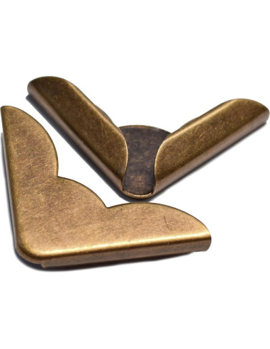 20 Protectores de Esquinas de Bronce Vintage Mikadolly 40mm