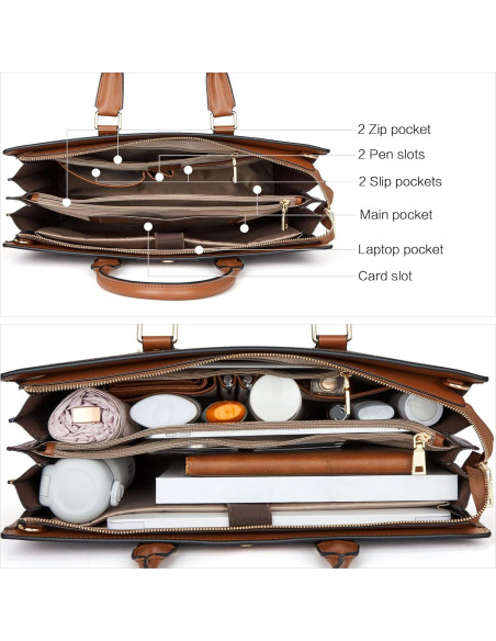 Maletín de Cuero BOSTANTEN para Portátil 15.6" Mujeres