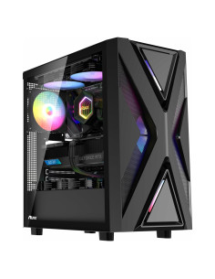 Caja de PC RUIX CV203 Mid-Tower ATX con 4 Ventiladores RGB