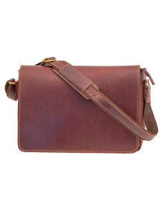 Maletín de Cuero Genuino Unisex 15" - Shades N Stitches