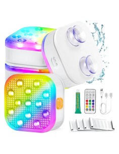 Luces Subacuáticas LED Leedpart 16 Colores IP68 2 Piezas