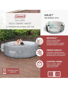Cascada LED SaluSpa + Jacuzzi Inflable Sicily 7 Personas 2