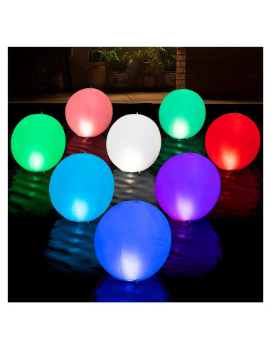 Luces Flotantes Solares HAPIKAY - Paquete de 2 Bolas 35.56 cm