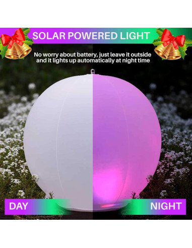 Luces Flotantes Solares HAPIKAY - Paquete de 2 Bolas 35.56 cm