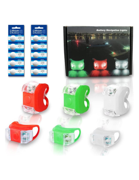 Luces de Navegación Botepon para Kayak Nocturno - 4 Pcs LED