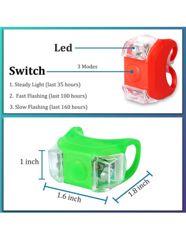 Luces de Navegación Botepon para Kayak Nocturno - 4 Pcs LED