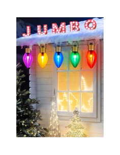 Luces de Camino de Navidad Jumbo C9 - 2 Paquetes 10 LED Multicolores 2