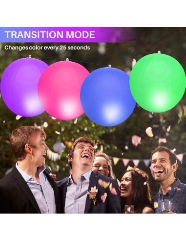 Luces Flotantes Solares HAPIKAY - Paquete de 2 Bolas 35.56 cm