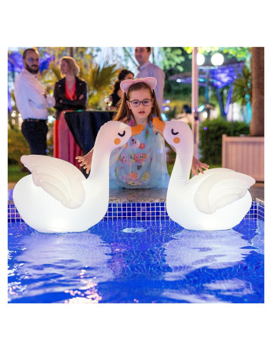 Luces Flotantes para Piscina TIALLY Cisne Blanco 2 Paquete