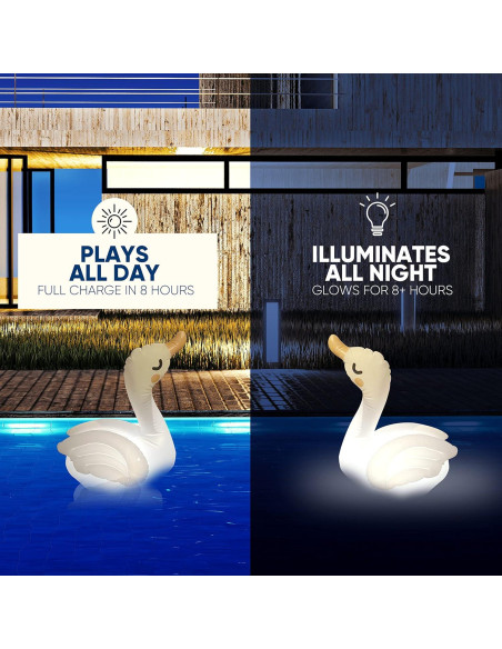 Luces Flotantes para Piscina TIALLY Cisne Blanco 2 Paquete