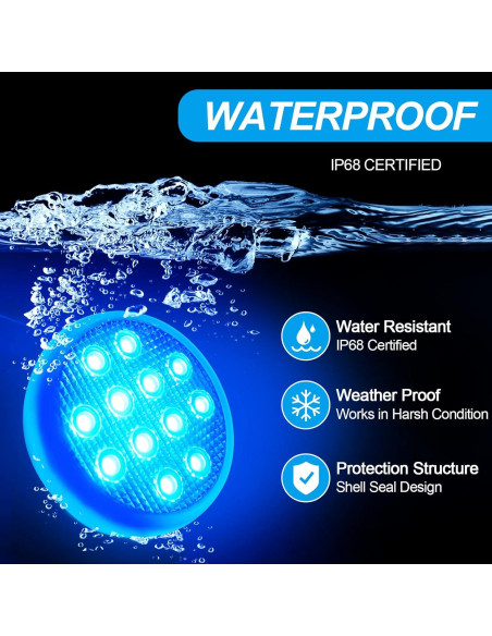 Luces LED Sumergibles TEPENAR 2023 con Control Remoto IP68