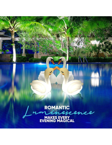 Luces Flotantes para Piscina TIALLY Cisne Blanco 2 Paquete