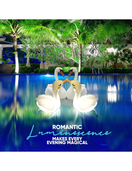 Luces Flotantes para Piscina TIALLY Cisne Blanco 2 Paquete