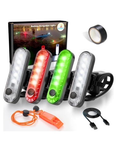 Luces de Navegación Botepon para Kayak y Barco - Impermeables