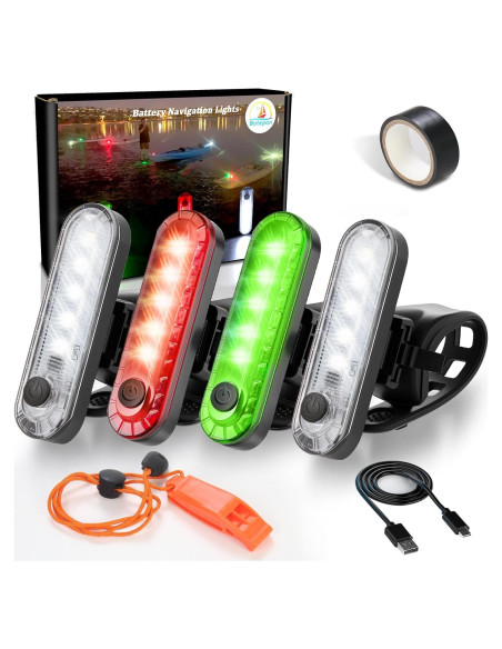 Luces de Navegación Botepon para Kayak y Barco - Impermeables